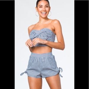 Two piece shorts and crop set